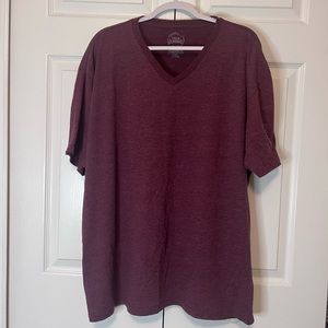 True Classic Mens V-Neck Size XXL maroon heather